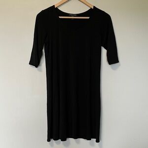 Eileen Fisher 100% Silk Black Dress Tunic